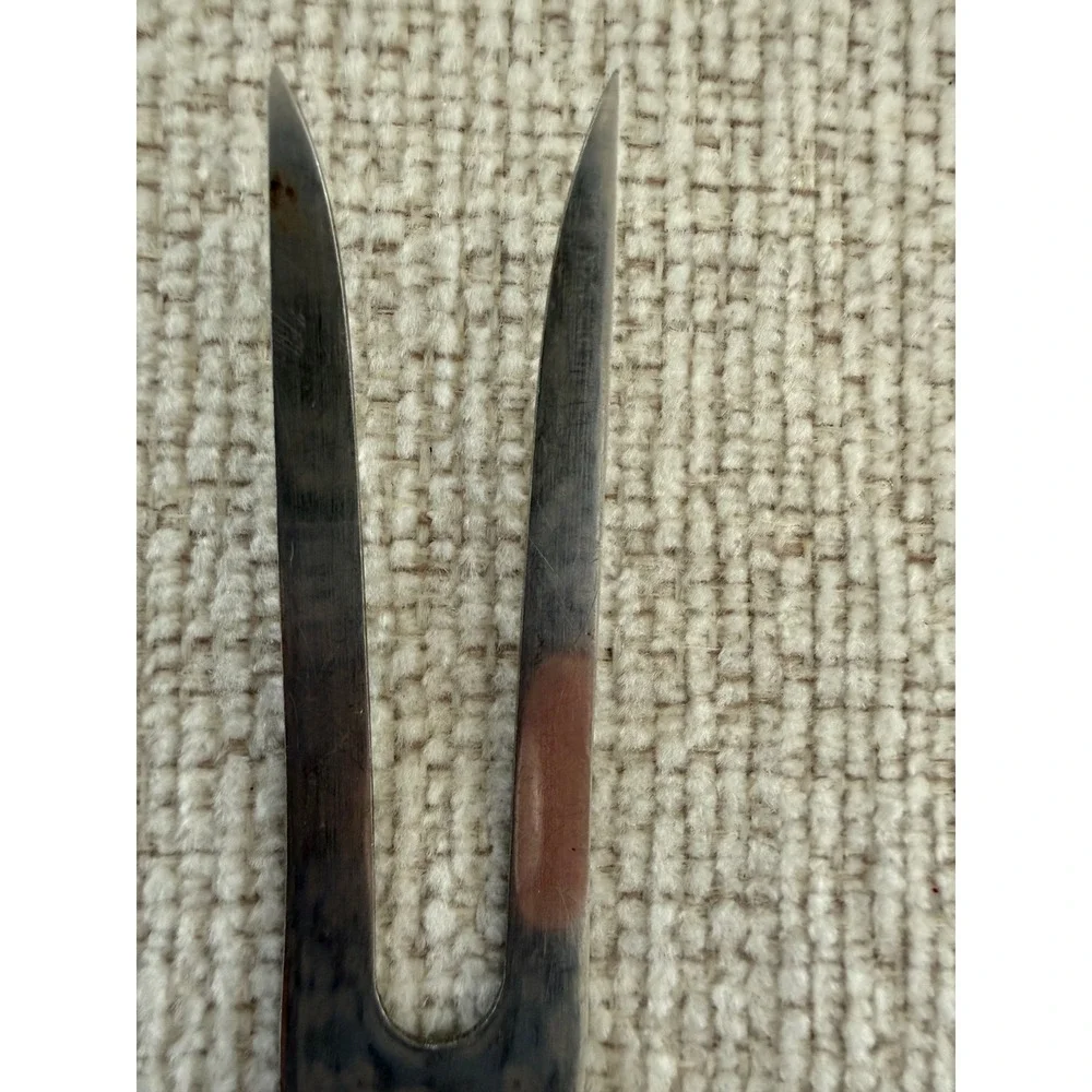 Vintage Regent Sherwood Stainless Two Prong Granny Meat Fork Wooden‎ Handle